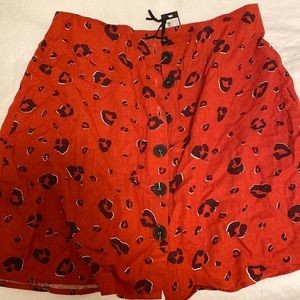 Leopard print skirt